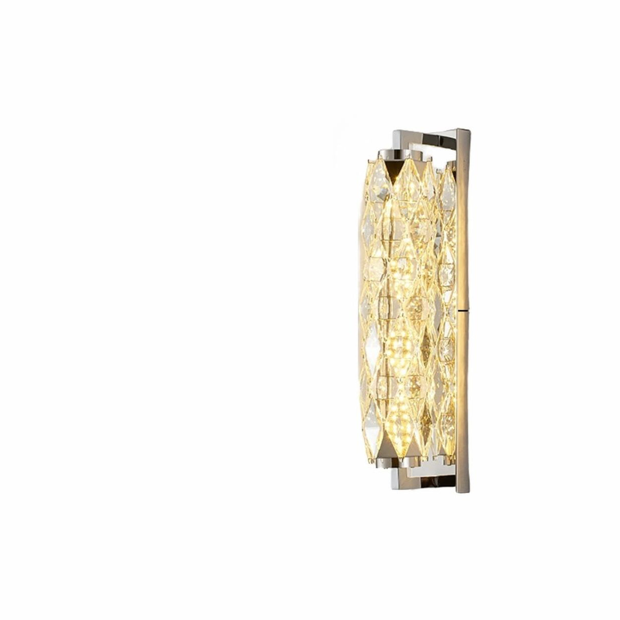 Luxury Gold Geometric Crystal Wall Light Fixture Image - 7