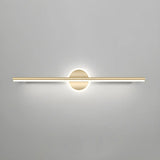 Luxury Gold Geometric Decor Linear Metal Vanity Light Image - 10