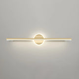 Luxury Gold Geometric Decor Linear Metal Vanity Light Image - 12