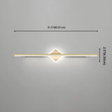 Luxury Gold Geometric Decor Linear Metal Vanity Light Image - 18