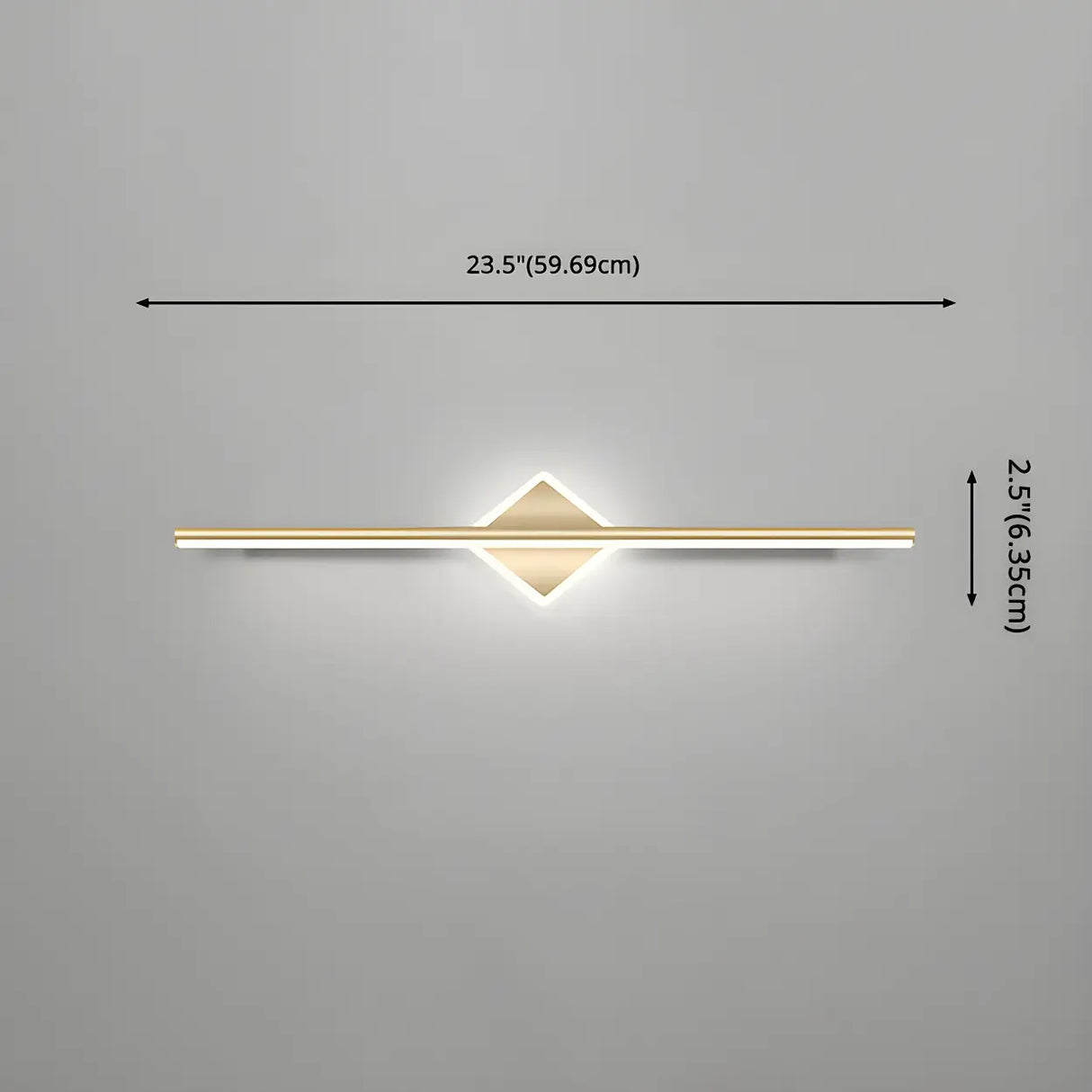 Luxury Gold Geometric Decor Linear Metal Vanity Light Image - 19