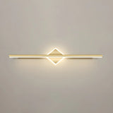 Luxury Gold Geometric Decor Linear Metal Vanity Light Image - 25