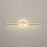 Luxury Gold Geometric Decor Linear Metal Vanity Light Image - 31