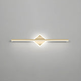 Luxury Gold Geometric Decor Linear Metal Vanity Light Image - 32