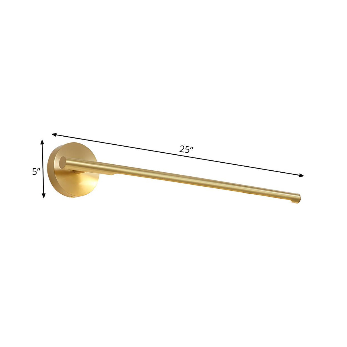 Luxury Gold Linear Bathroom LED Brass Vanity Light Image - 11