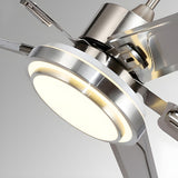 Luxury Gold Modern Metal Ceiling Fan with LED Light Image - 11