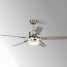 Luxury Gold Modern Metal Ceiling Fan with LED Light Image - 2