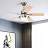 Luxury Gold Modern Metal Ceiling Fan with LED Light Image - 3