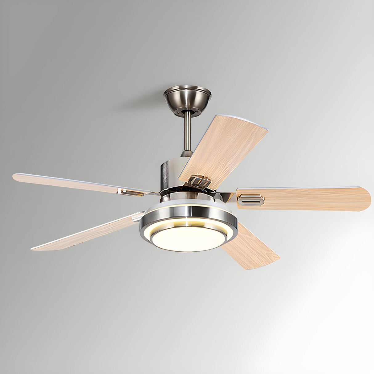 Luxury Gold Modern Metal Ceiling Fan with LED Light Image - 4