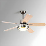 Luxury Gold Modern Metal Ceiling Fan with LED Light Image - 4