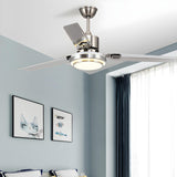 Luxury Gold Modern Metal Ceiling Fan with LED Light Image - 5