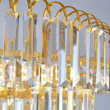 Luxury Gold Pyramid Tiered Crystal Chandelier Image - 8