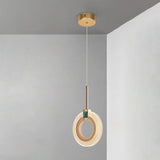 Luxury Gold Ring Acrylic Bedroom Pendant Light Set Image - 2