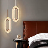 Luxury Gold Ring Acrylic Bedroom Pendant Light Set Image - 4