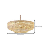 Luxury Gold Tiered Clear Crystal Round Chandelier Image - 15