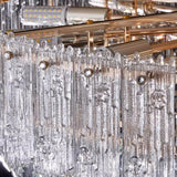 Luxury Gold Tiered Clear Crystal Round Chandelier Image - 9