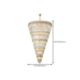 Luxury Grand Gold Spiral Crystal Spiral Tiered Chandelier #size