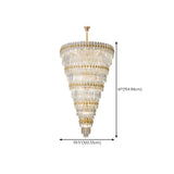 Luxury Grand Gold Spiral Crystal Spiral Tiered Chandelier Image - 17