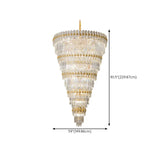 Luxury Grand Gold Spiral Crystal Spiral Tiered Chandelier Image - 18