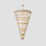 Luxury Grand Gold Spiral Crystal Spiral Tiered Chandelier Image - 9