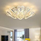 Luxury Heart Crystal LED Flush Mount Ceiling Light Image - 14