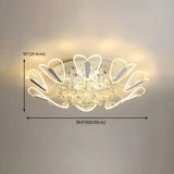 Luxury Heart Crystal LED Flush Mount Ceiling Light Image - 17