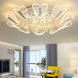 Luxury Heart Crystal LED Flush Mount Ceiling Light Image - 2