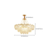 Tiered Luxury Leaf Golden Glass Chandelier Adjustable Length Image - 27