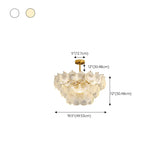 Italian Luxury Shell Tiered Glass Bedroom Gold Chandelier Image - 26