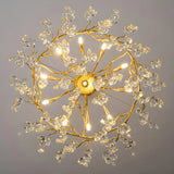 Luxury Living Room Gold Tree Branch Crystal Chandelier Image - 13