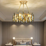 Luxury Modern Crystal Oval Round Living Room Chandelier Image - 12