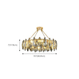 Luxury Modern Crystal Oval Round Living Room Chandelier Image - 14