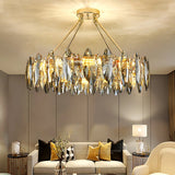 Luxury Modern Crystal Oval Round Living Room Chandelier Image - 4