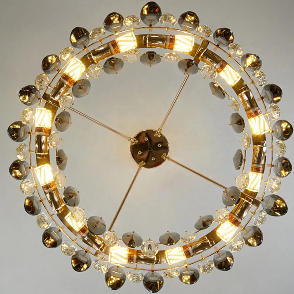 Luxury Modern Crystal Oval Round Living Room Chandelier Image - 9