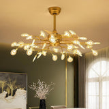 Luxury Modern Gold Firefly Chandelier Fan with Light Image - 1