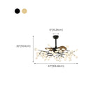 Luxury Modern Gold Firefly Chandelier Fan with Light Image - 14