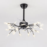 Luxury Modern Gold Firefly Chandelier Fan with Light Image - 5