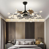 Luxury Modern Gold Firefly Chandelier Fan with Light Image - 6