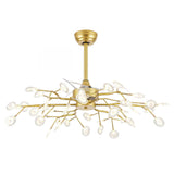 Luxury Modern Gold Firefly Chandelier Fan with Light Image - 9