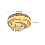 Luxury Multi-Layer Round Crystal Semi-Flush Mount Light Image - 20