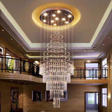 Luxury Multi-Tier Crystal Chandelier Modern LED Lighting Image - 1