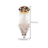 Luxury Multi-Tier Crystal Chandelier Modern LED Lighting #size