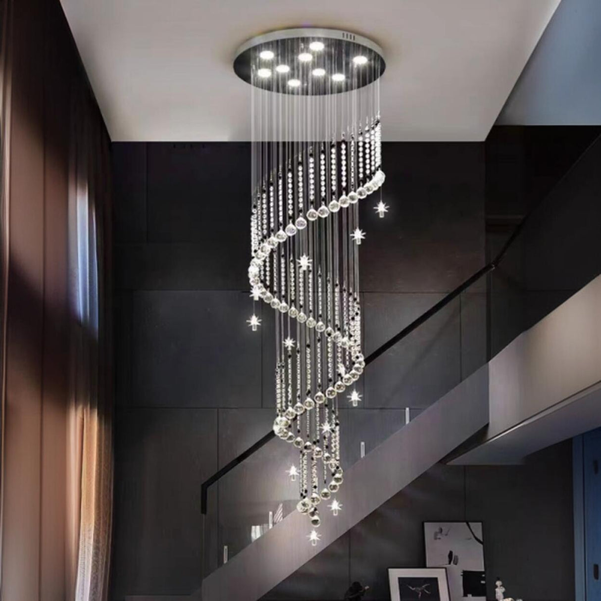 Luxury Multi-Tier Crystal Chandelier Modern LED Lighting Image - 2