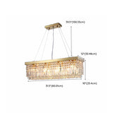 Luxury Rectangular Crystal Island Chandelier Light Image - 19