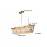 Luxury Rectangular Crystal Island Chandelier Light Image - 23