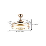 Luxury Retractable Blade Chandelier Ceiling Fan Light #size