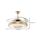 Luxury Retractable Blade Chandelier Ceiling Fan Light Image - 18