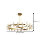 Luxury Ring Gold Finish Crystal Chandelier Image - 20