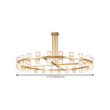 Luxury Ring Gold Finish Crystal Chandelier Image - 21