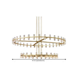 Luxury Ring Gold Finish Crystal Chandelier Image - 22